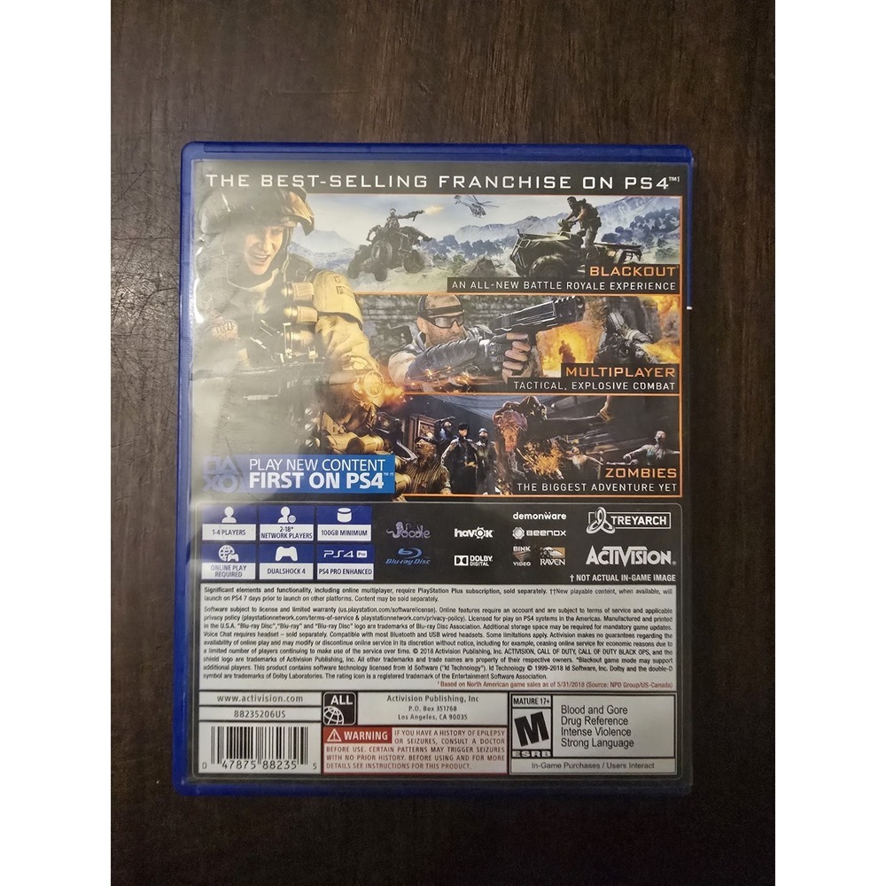 Call of Duty: Black Ops 4 (Sony PlayStation 4 PS4) COD BO4 - Picture 4 of 4